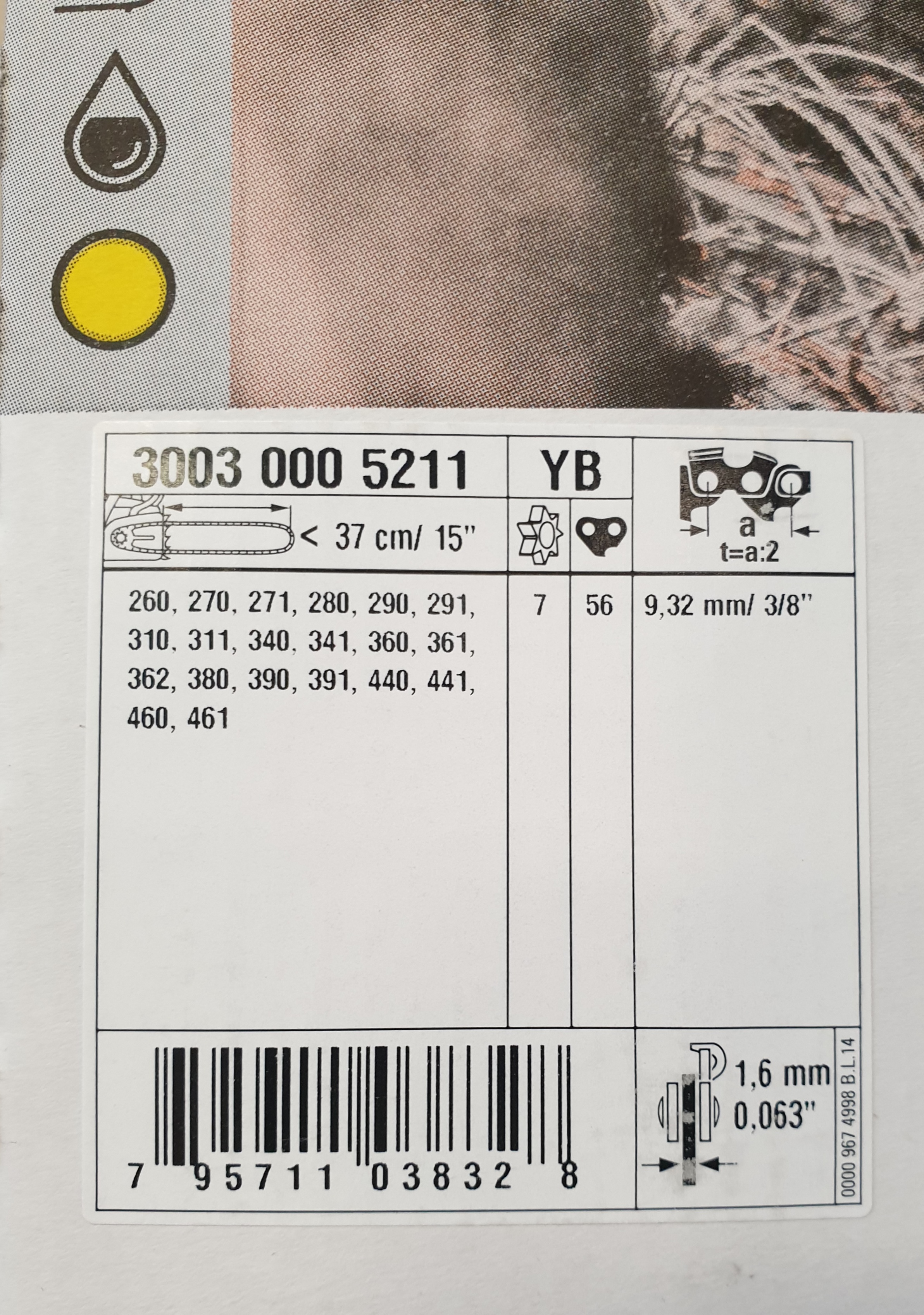 STIHL Lišta 3/8", 1.6 mm, 6-NITOVÁ (LIGHT 06)