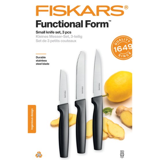 FISKARS Súprava malých nožov, 3 ks Functional Form