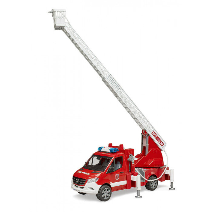 Detská hračka - Hasičské vozidlo Mercedes-Benz Sprinter s rebríkom a majákom - Bruder 2673