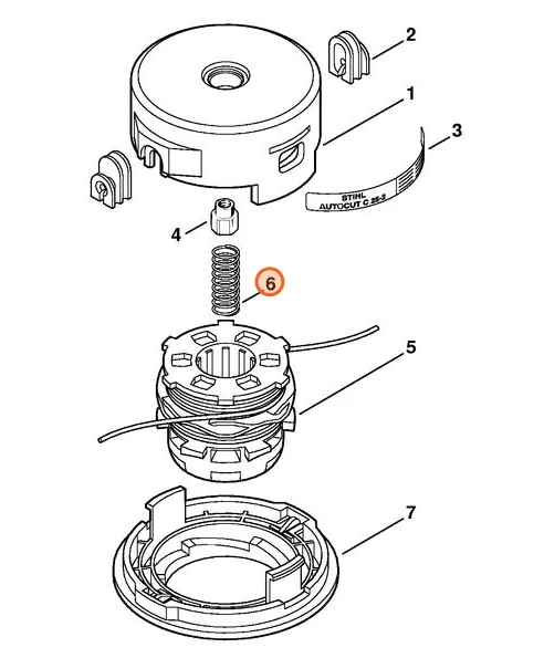 Pružina na žaciu hlavicu STIHL AutoCut 25-2