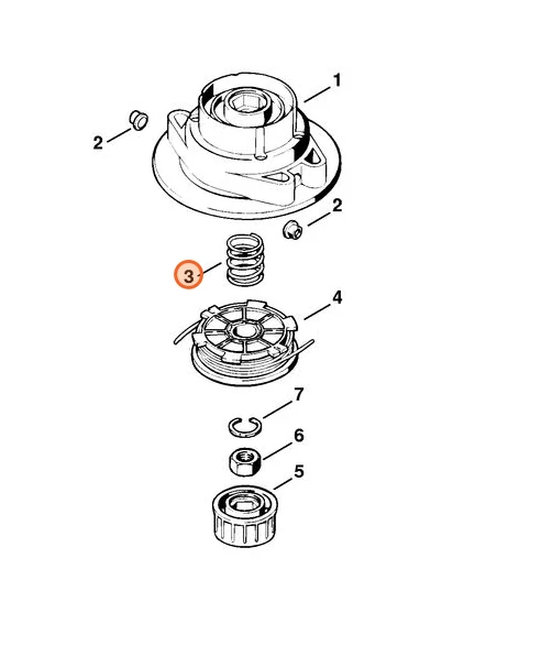 Pružina na žaciu hlavicu AutoCut 11-2, 21-2