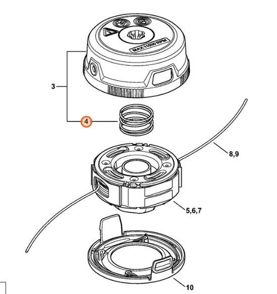 Pružina na žaciu hlavicu STIHL AutoCut C3-2