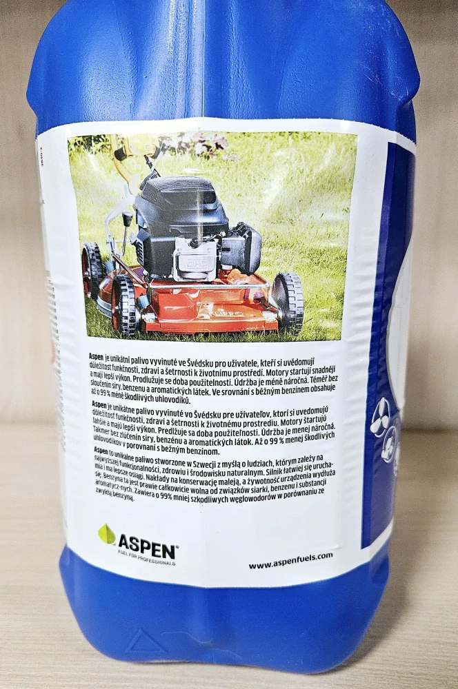 Alkylátové palivo ASPEN 4 pre 4-taktné motory, 5L