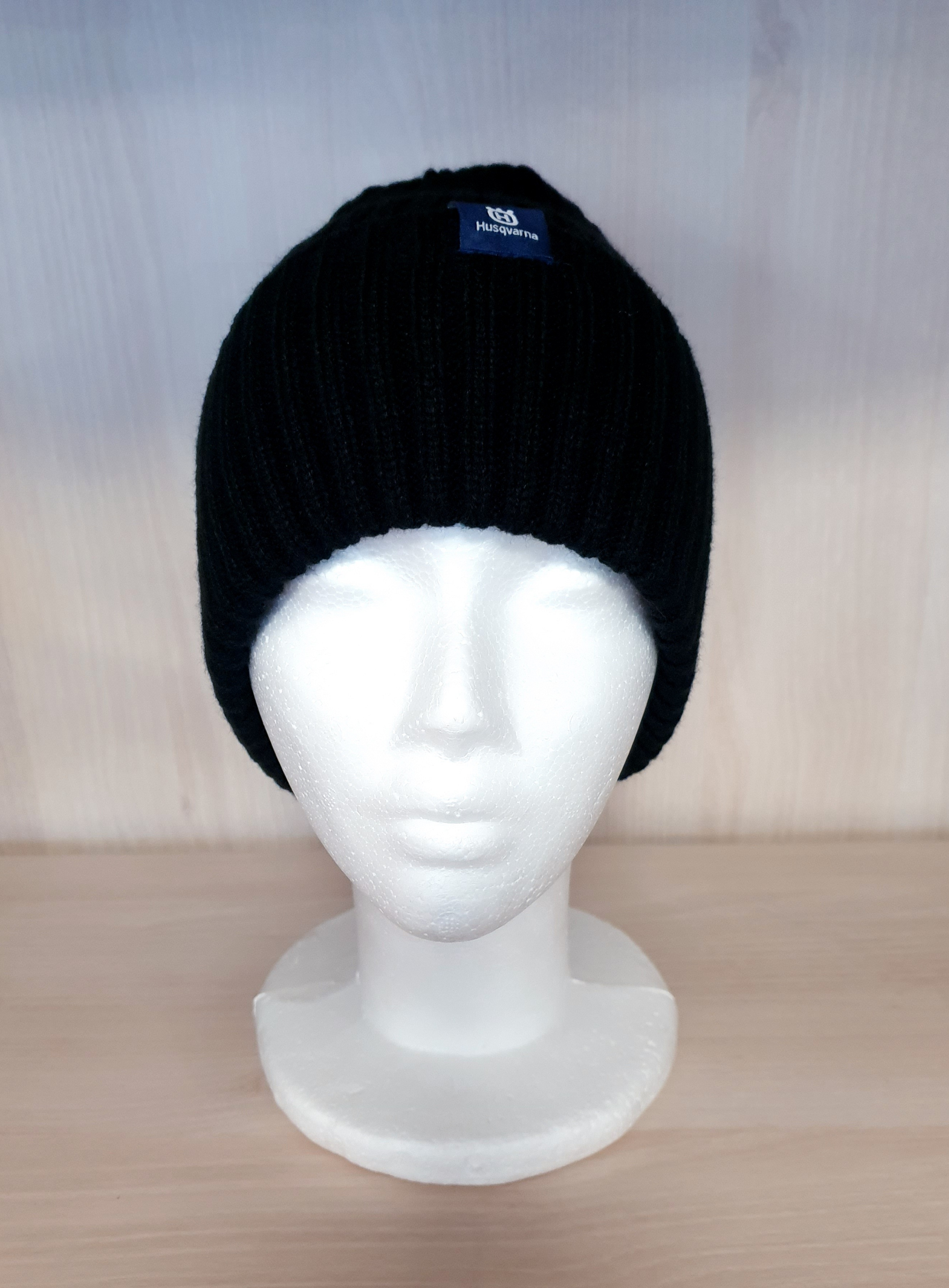Pletená čiapka HUSQVARNA, čierna