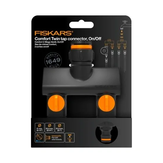 Dvojcestný kohútikový ventil Fiskars Comfort, On/Off