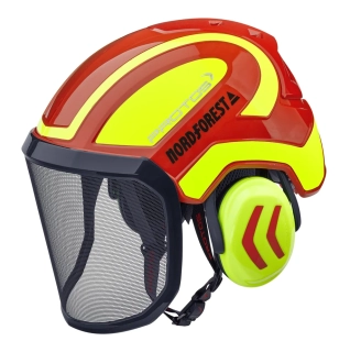 Pilčícka prilba PROTOS Integral Forest - červeno-žltá