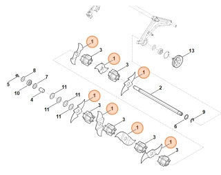 STIHL sada nožov na prevzdušňovač RL 540, LE 540, LB 540.0, 540.1