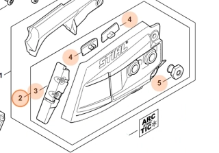 Bočný kryt reťaze Stihl MS 462, 462 C-M, 500i