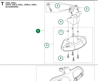 Kryt pilového kotúča Husqvarna 135R, 235R, 333R, 335Rx, 535Rx, 535 Rxt